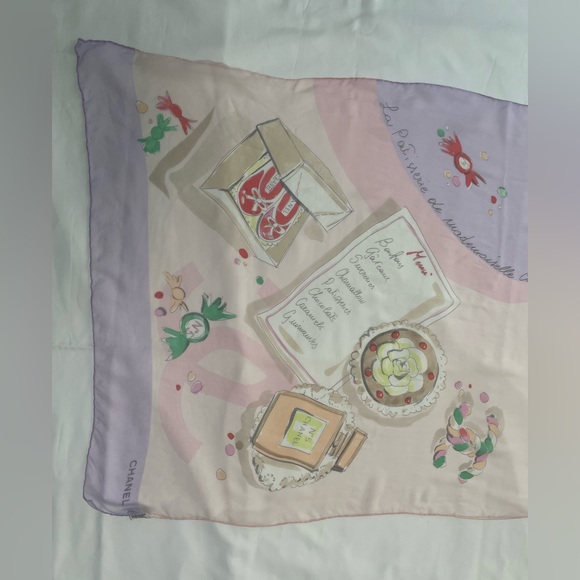 WINTER SPECIAL SALE ‼️ Authentic Vintage Chanel silk chiffon scarf! - Picture 5 of 16